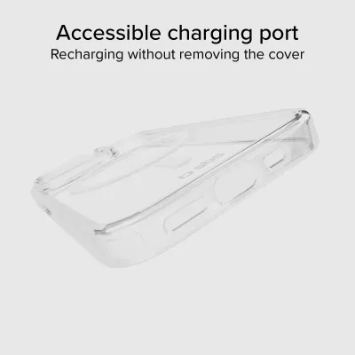 SBS - Puzdro Light Mag kompatibilné s MagSafe pre iPhone 15 Pro, transparentná