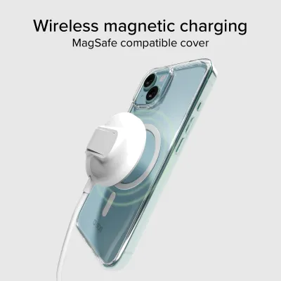 SBS - Puzdro Light Mag kompatibilné s MagSafe pre iPhone 15, transparentná
