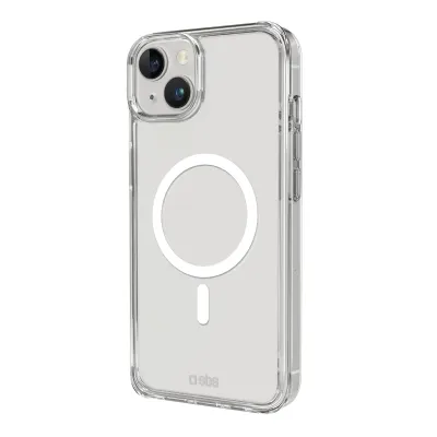 SBS - Puzdro Light Mag kompatibilné s MagSafe pre iPhone 15 Plus/14 Plus, transparentná