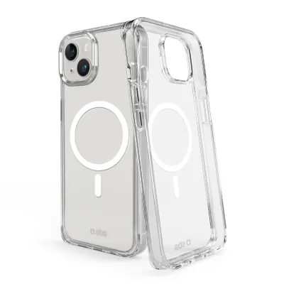 SBS - Puzdro Light Mag kompatibilné s MagSafe pre iPhone 15 Plus/14 Plus, transparentná