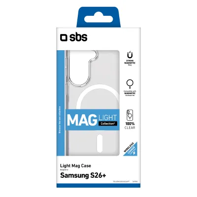 SBS - Puzdro Light Mag pre Samsung Galaxy S26+, transparentná