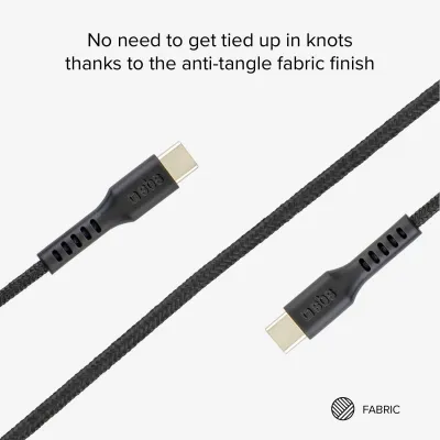 SBS - Kábel USB-C/USB-C 60 W, s magnetickým držiakom, 2 m, čierna