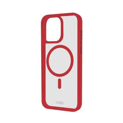 SBS - Puzdro Mag Frame kompatibilné s MagSafe pre iPhone 16 Pro Max, červená