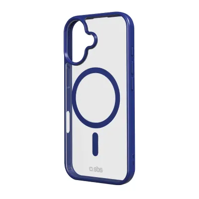 SBS - Puzdro Mag Frame kompatibilné s MagSafe pre iPhone 17, modrá