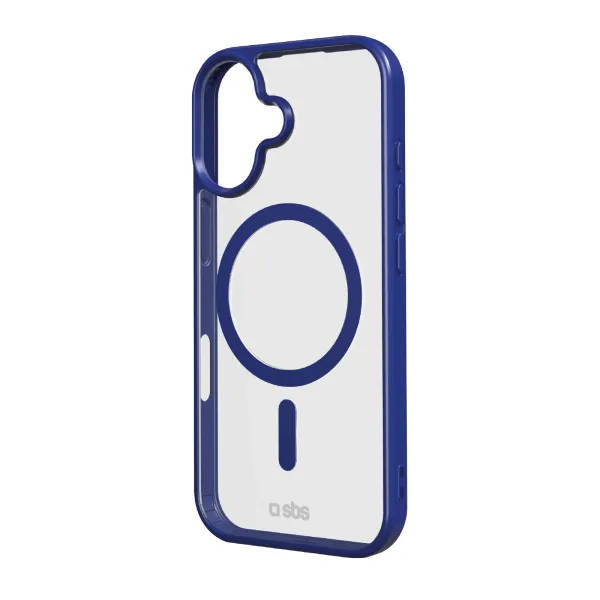 SBS - Puzdro Mag Frame kompatibilné s MagSafe pre iPhone 17, modrá