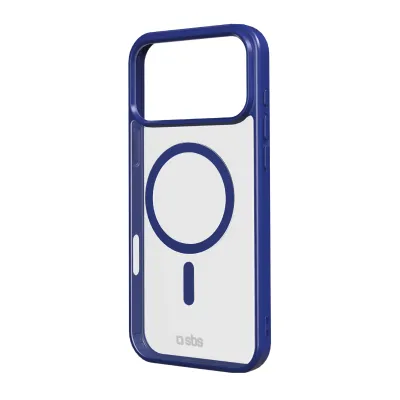 SBS - Puzdro Mag Frame kompatibilné s MagSafe pre iPhone 17 Pro Max, modrá