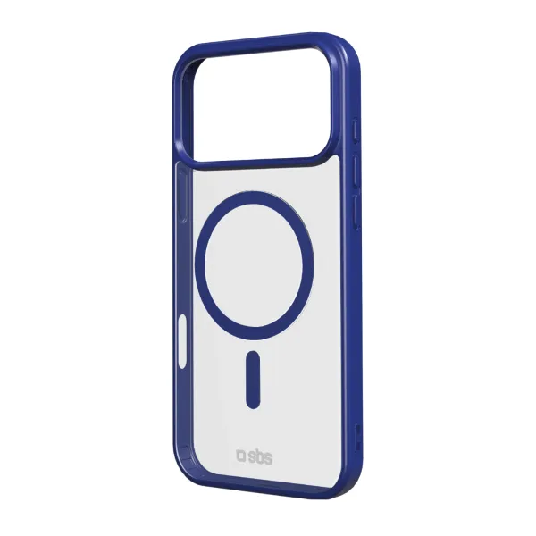 SBS - Puzdro Mag Frame kompatibilné s MagSafe pre iPhone 17 Pro Max, modrá