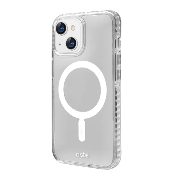 SBS - Puzdro Force Mag kompatibilné s MagSafe pre iPhone 13 mini, transparentná