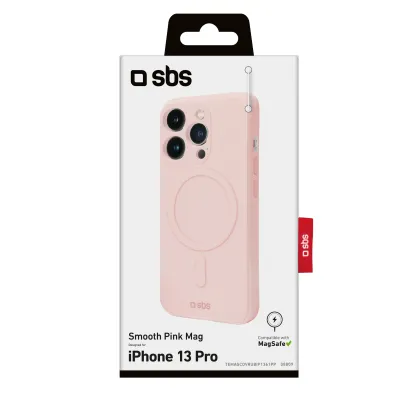 SBS - Puzdro Smooth Mag kompatibilné s MagSafe pre iPhone 13 Pro, ružová