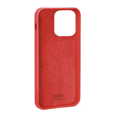 SBS - Puzdro Smooth Mag kompatibilné s MagSafe pre iPhone 14 Pro, červená