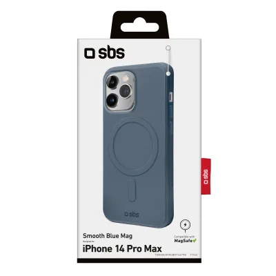 SBS - Puzdro Smooth Mag kompatibilné s MagSafe pre iPhone 14 Pro Max, modrá