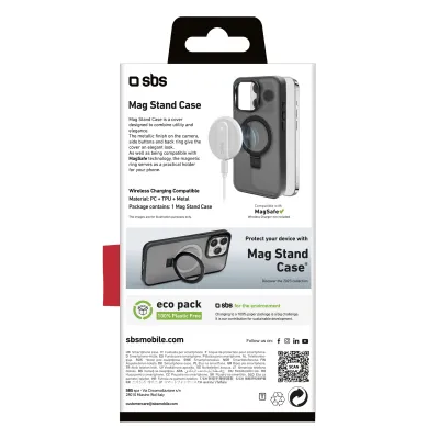 SBS - Puzdro Mag Stand pre iPhone 15 Pro, čierna