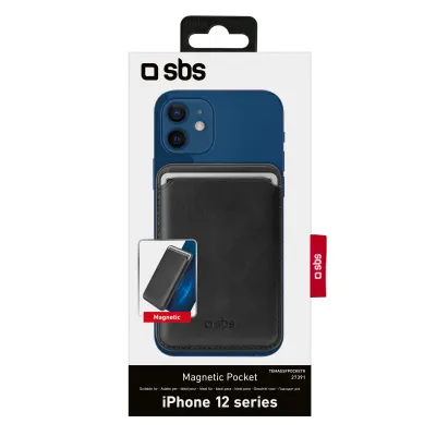 SBS - Magnetické vrecko pre iPhone 12 mini/12/12 Pro/12 Pro Max