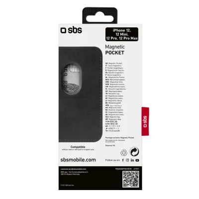 SBS - Magnetické vrecko pre iPhone 12 mini/12/12 Pro/12 Pro Max