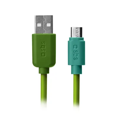 SBS - Kábel USB-A/Micro USB, 10 W, POP, 1 m, zelená
