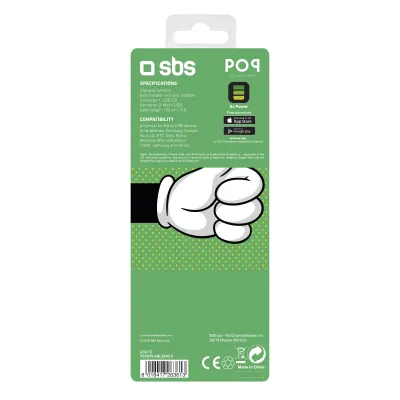 SBS - Kábel USB-A/Micro USB, 10 W, POP, 1 m, zelená