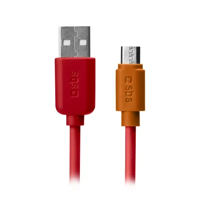 SBS - Kábel USB-A/Micro USB, 10 W, POP, 1 m, červená
