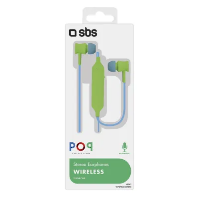SBS - Bluetooth slúchadlá POP, zelená