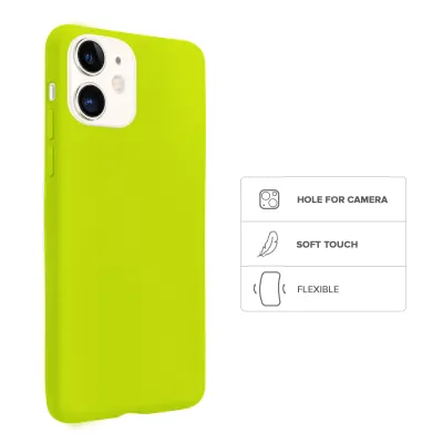 SBS - Puzdro Rainbow pre iPhone 12 mini, acid green