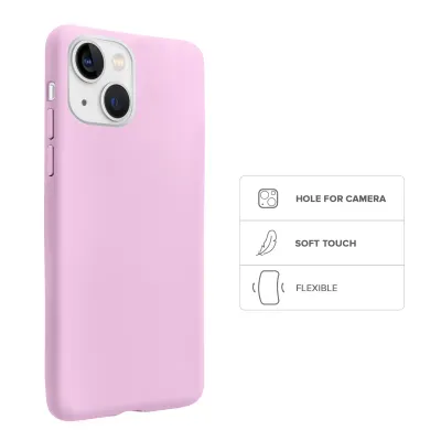 SBS - Puzdro Rainbow pre iPhone 13, svetlá ružová