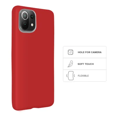 SBS - Puzdro Rainbow pre Xiaomi Mi 11 Lite/Mi 11 Lite NE, červená