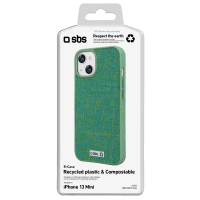 SBS - Puzdro R-Case pre iPhone 13 mini, recyklované, zelená
