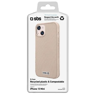 SBS - Puzdro R-Case pre iPhone 13 mini, recyklované, ružová