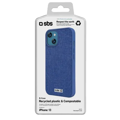 SBS - Puzdro R-Case pre iPhone 13, recyklované, modrá