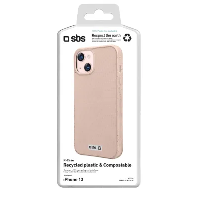 SBS - Puzdro R-Case pre iPhone 13, recyklované, ružová