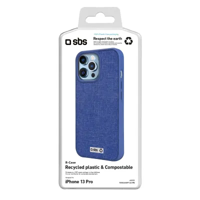 SBS - Puzdro R-Case pre iPhone 13 Pro, recyklované, modrá