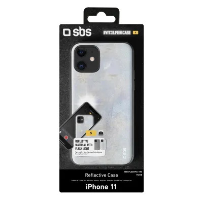 SBS - Puzdro Reflective pre iPhone 11, strieborná 