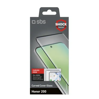 SBS - Tvrdené sklo 4D Full Glass pre Honor 200, čierna