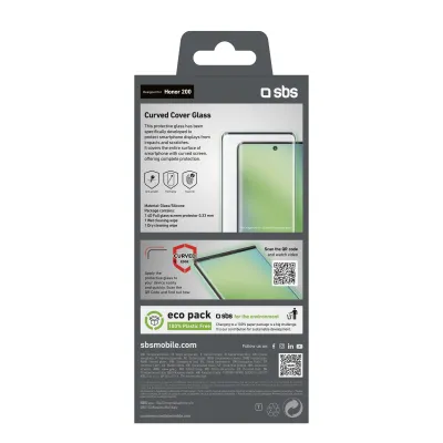 SBS - Tvrdené sklo 4D Full Glass pre Honor 200, čierna