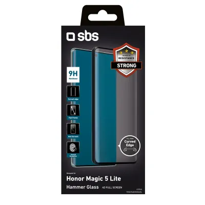 SBS - Tvrdené sklo 4D Full Glass pre Honor Magic5 Lite, čierna