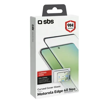 SBS - Tvrdené sklo 4D Full Glass pre Motorola Edge 40 Neo, čierna