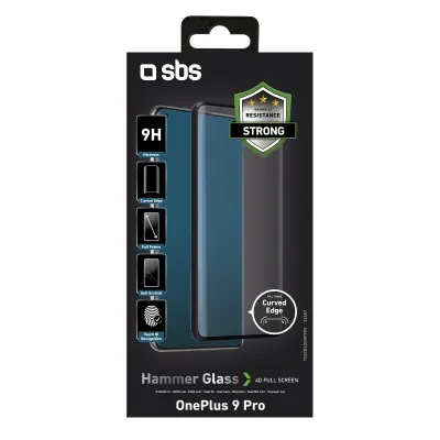SBS - Tvrdené sklo 4D Full Glass pre One Plus 9 Pro, čierna