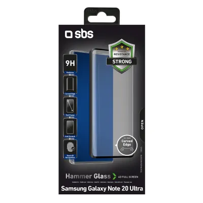 SBS - Tvrdené sklo 4D Full Glass pre Galaxy Note20 Ultra, čierna