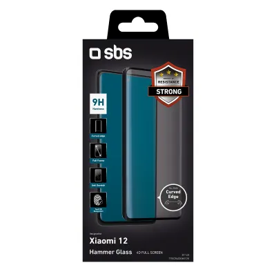 SBS - Tvrdené sklo 4D Full Glass pre Xiaomi 12, čierna