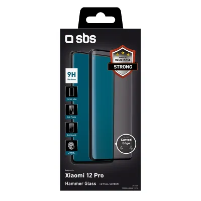 SBS - Tvrdené sklo 4D Full Glass pre Xiaomi 12 Pro, čierna