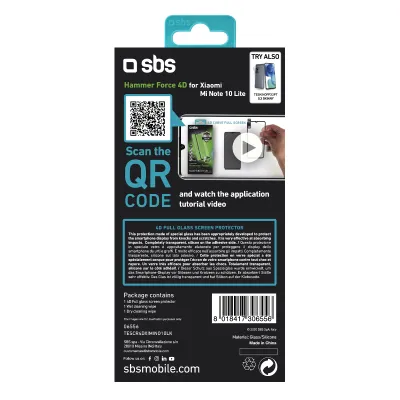 SBS - Tvrdené sklo 4D Full Glass pre Xiaomi Mi Note 10 Lite, čierna