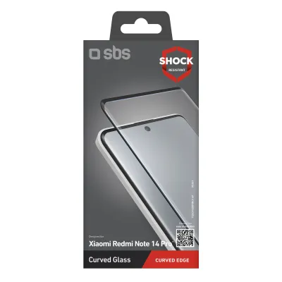 SBS - Tvrdené sklo 4D Full Glass pre Xiaomi Redmi Note 14 Pro/13 Pro+/14 Pro+ 5G, čierna