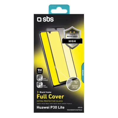 SBS - Tvrdené sklo Full Cover pre Huawei P30 Lite, čierna