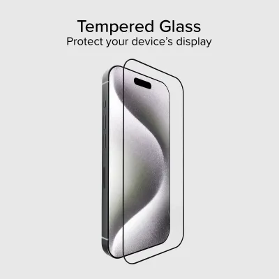 SBS - Tvrdené sklo Full Cover pre iPhone 15 Pro, čierna