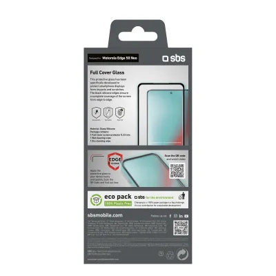 SBS - Tvrdené sklo Full Cover pre Motorola Edge 50 Neo, čierna