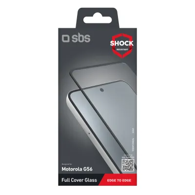 SBS - Tvrdené sklo Full Cover pre Motorola Moto G56, čierna