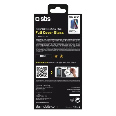 SBS - Tvrdené sklo Full Cover pre Motorola Moto G 5G Plus, čierna