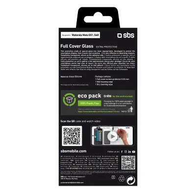SBS - Tvrdené sklo Full Cover pre Motorola Moto G60/G60s/G51, čierna