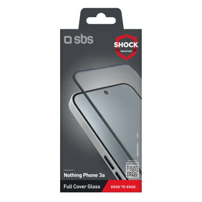 SBS - Tvrdené sklo Full Cover pre Nothing Phone 3A, čierna