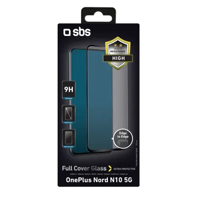 SBS - Tvrdené sklo Full Cover pre OnePlus Nord N10 5G, čierna