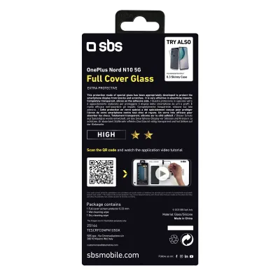 SBS - Tvrdené sklo Full Cover pre OnePlus Nord N10 5G, čierna